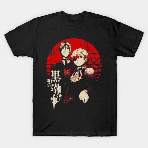 Black butler Sebastian michaelis  Ciel phantomhive Vintage T-Shirt by DaxEugene